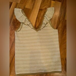 Madewell sweater tank sz medium striped wool blend‎ business casual